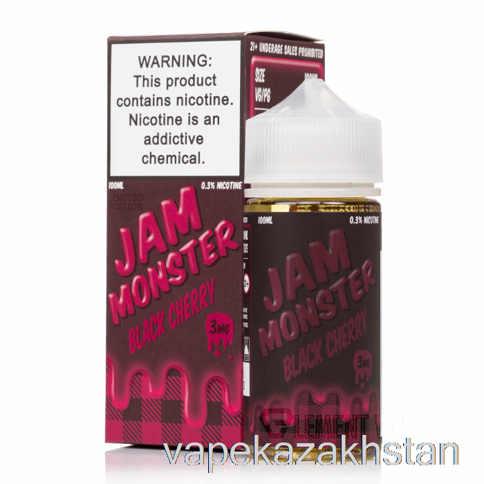 Vape Disposable Black Cherry - Jam Monster - 100mL 0mg